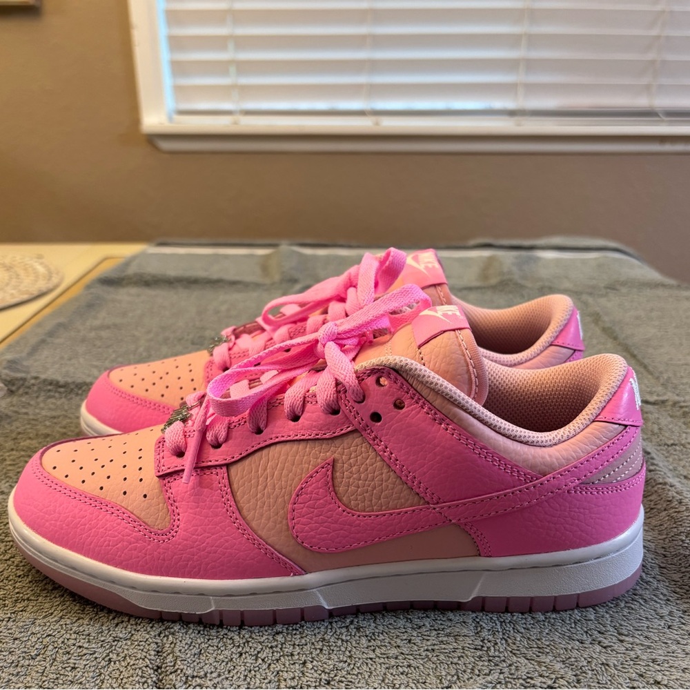New Custom Nike Pink Low-Top Sneakers